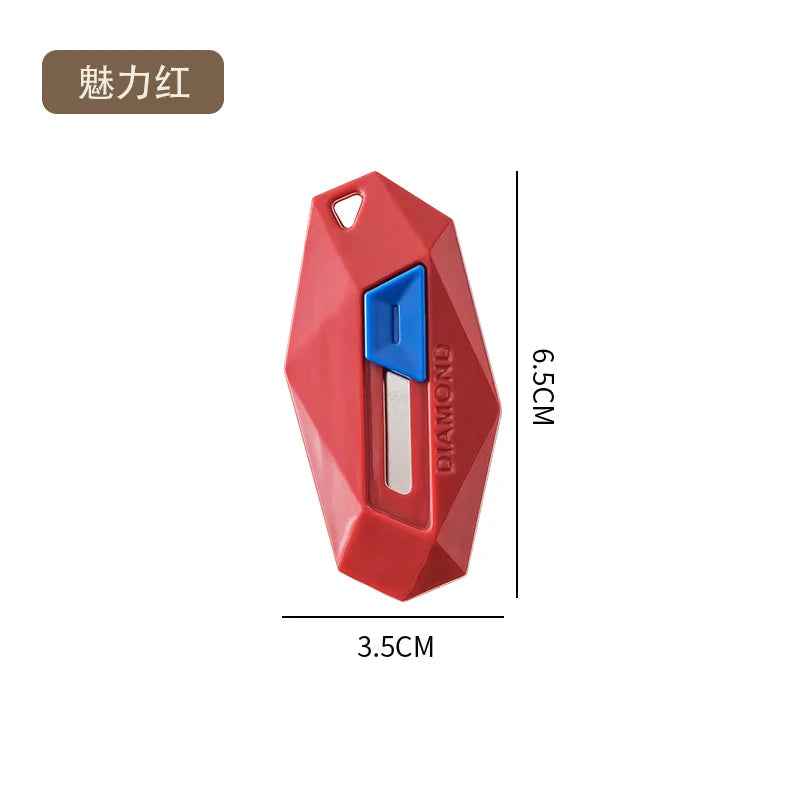 Magnetic Mini Box Cutter – Portable Stainless Steel Utility Knife Mini Utility Knife Peaceful Pleasures Health and Wellness Red