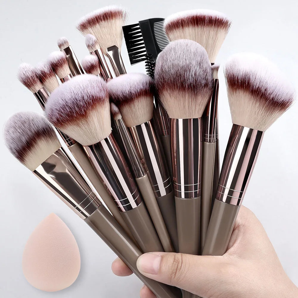 RUNTOIN Makeup Brush Set 3–20 Pcs | Soft Synthetic Brushes