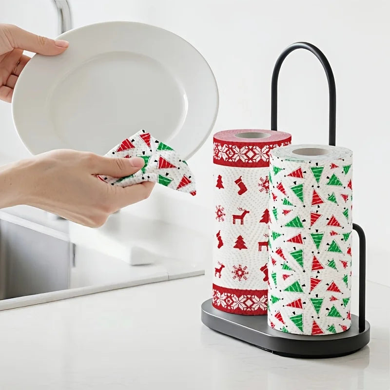 Christmas Paper Towels – Disposable Holiday Print, 48 Sheets