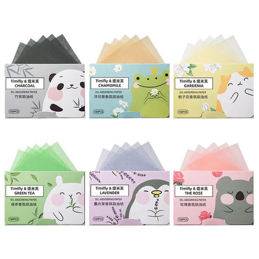 100-Pack Facial Oil Absorbing Sheets – Blotting Paper for Oily Skin Facial Blotting Sheets Peaceful Pleasures Health and Wellness
