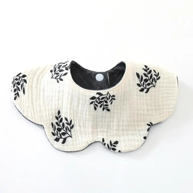6-Layer Cotton Baby Drool Bib – Soft Burp Cloth for Newborns