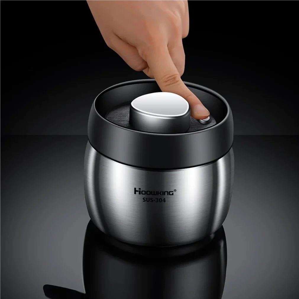 Vacuum Sealed Coffee Bean Jar | 304 Stainless Steel Canister