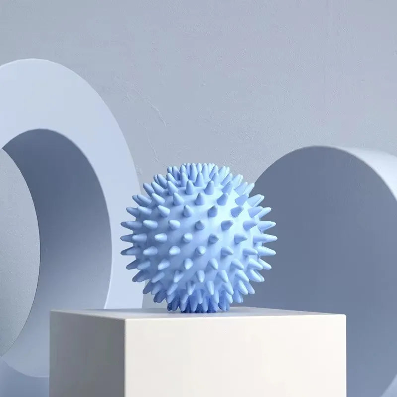 Hedgehog Massage Ball Yoga Fascia Ball Exercise Fitness Muscle Relaxation Massage Stick Shoulder Neck Leg Plantar Meridian Ball Peaceful Pleasures Health and Wellness Blue