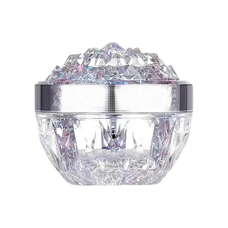 50g Glass Face Cream Jar With Lid Luxury Diamond Acrylic Cosmetic Jar Container For Cream Lotion Jars Travel Lotion Bottle Peaceful Pleasures Health and Wellness Silver