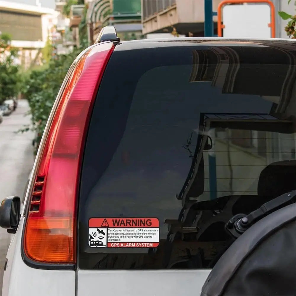 2pcs 13 X 5.5cm Caravan GPS Tracking Decal Sticker CAR Truck Vehicle Security Stickers Peaceful Pleasures Health and Wellness