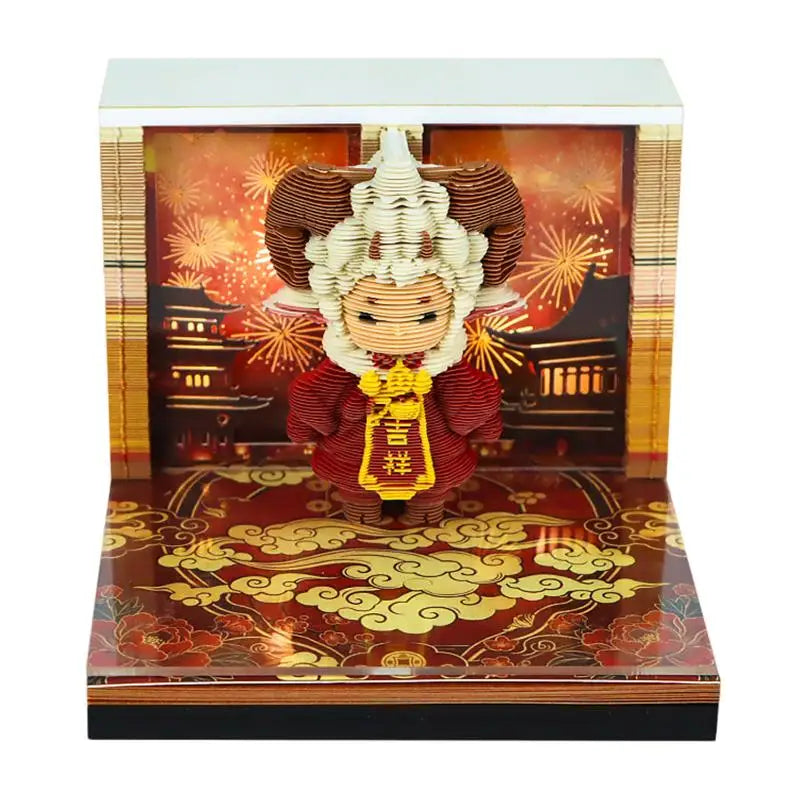 2027 LED Desk Calendar 3D Tear-Away Paper Art | Gift & Decor Decorative Desk Calendar Peaceful Pleasures Health and Wellness