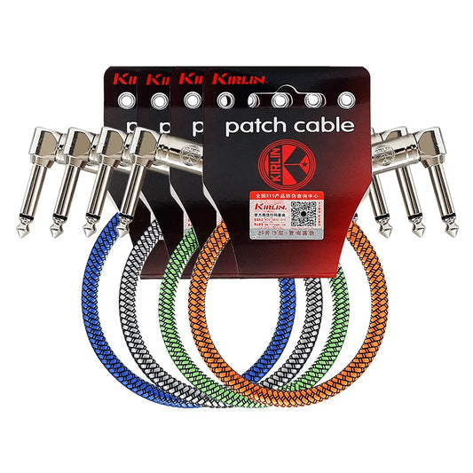 Kirlin 0 3 Meter Patch Cable Effect Pedal Weave Cloth 1 4 Angle Mono Peaceful Pleasures Health and Wellness 4PCS Mixed