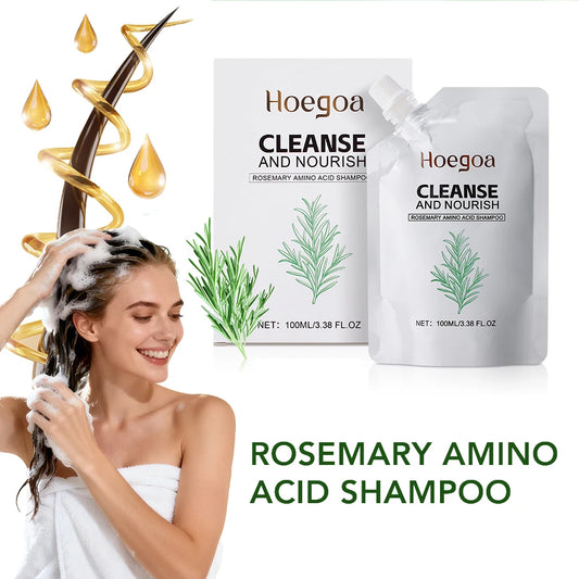 Rosemary Amino Acid Shampoo 3.38oz Travel Gentle Daily Hair Cleanser for Scalp Soothing Nourishing Repairs Dry Damaged Hair Wash Peaceful Pleasures Health and Wellness