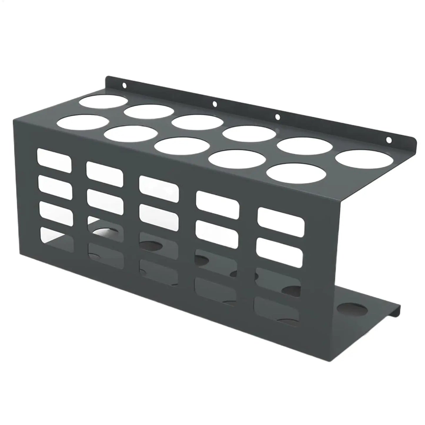 Wall-Mounted Steel Caulk Tube Holder Rack – 11-Hole Organizer