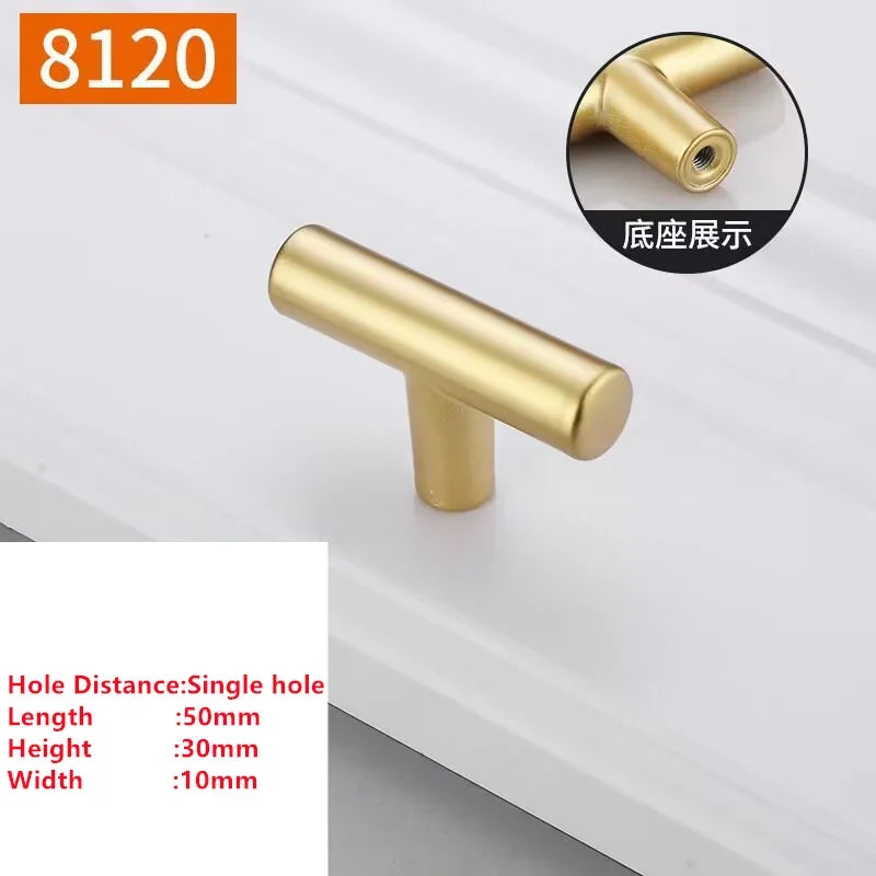 Pearl Gold Aluminum Cabinet Drawer Handle & Furniture Knob