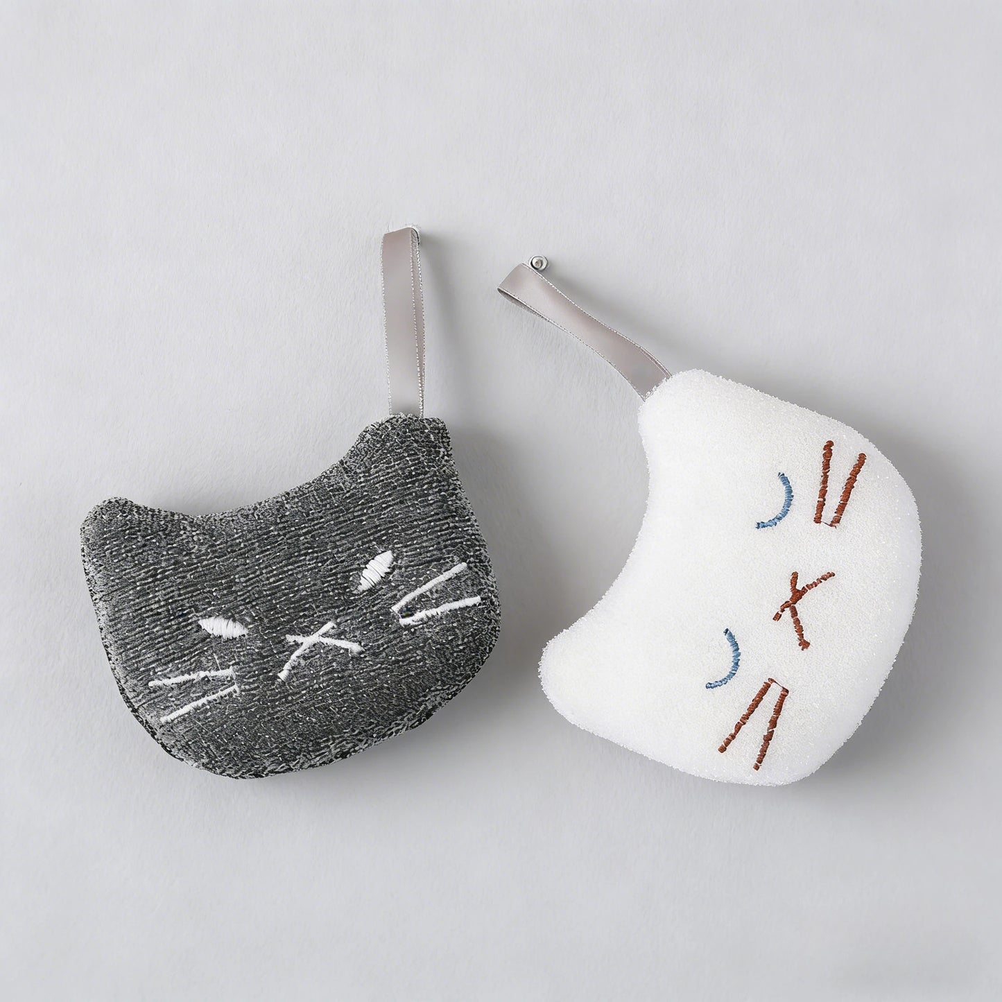 New Korean Style Cartoon Cat Kitchen Sponge Scouring Pad Set Thick Dishwashing Cloth Pot Brush Cleaning Wipe Rag for Household Peaceful Pleasures Health and Wellness