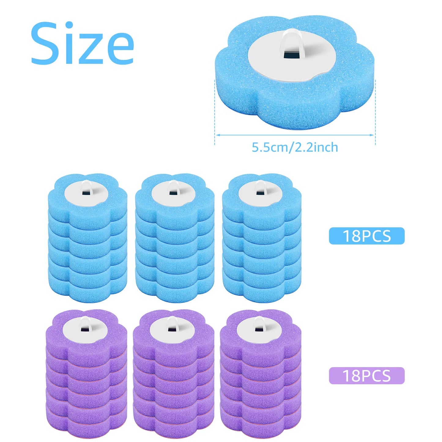 Wall-Mounted Disposable Toilet Brush Set | 18/36 Replacement Heads