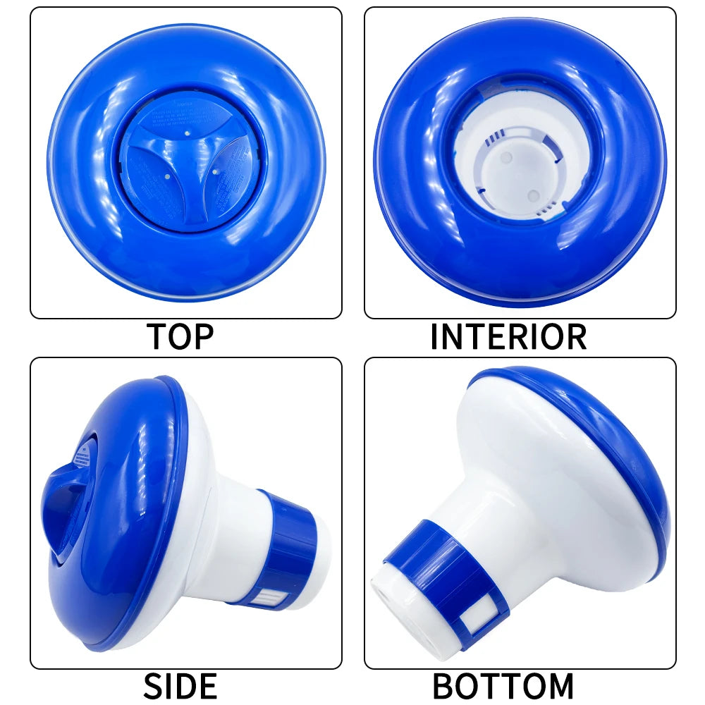 Floating Swimming Pool Chemical Floater Chlorine Bromine Tablets Floating Dispenser Applicator Swimming Spa Hot Tub Supplies Peaceful Pleasures Health and Wellness