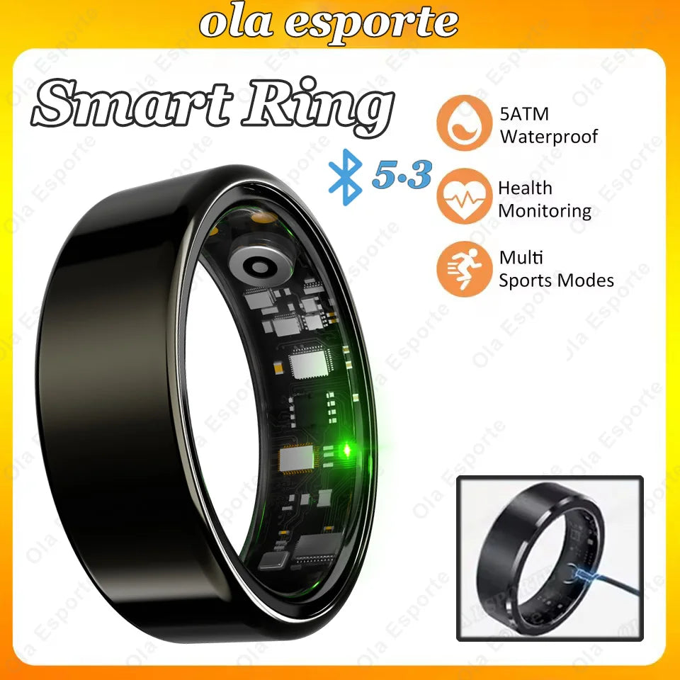 2026 New Smart Ring Men Women, Heart Rate Blood Oxygen and Sleep Monitor Smartring IP68 & 5ATM Waterproof, Multi-sport Mode Ring Peaceful Pleasures Health and Wellness Black 14