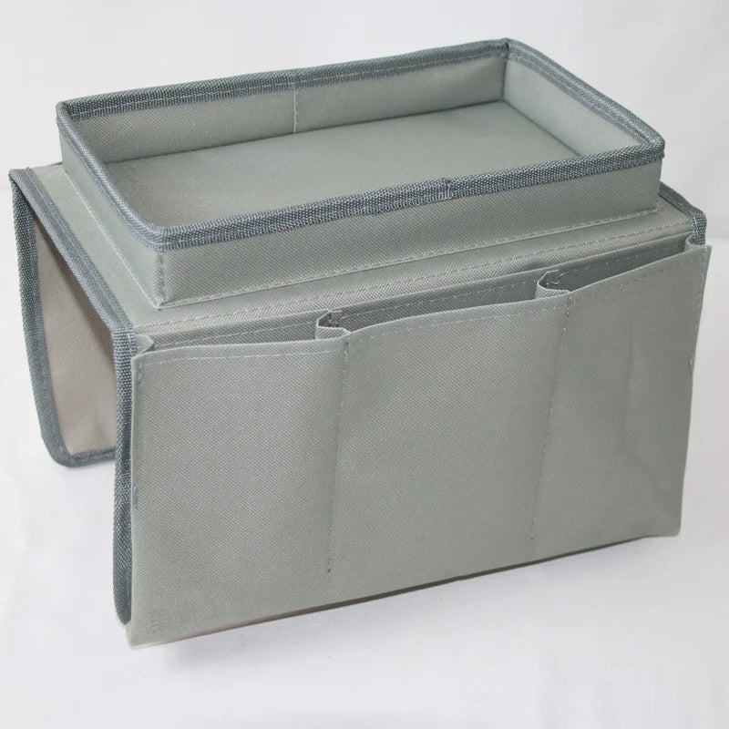 Sofa storage bag, sofa armrest storage hanging bag, remote control storage bag, home storage bag Peaceful Pleasures Health and Wellness Light Grey