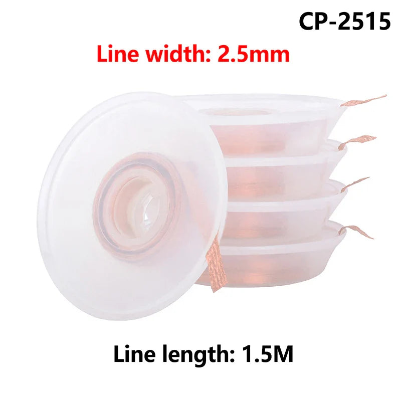 5-Pack Desoldering Braid – No-Clean Low Residue Solder Wick