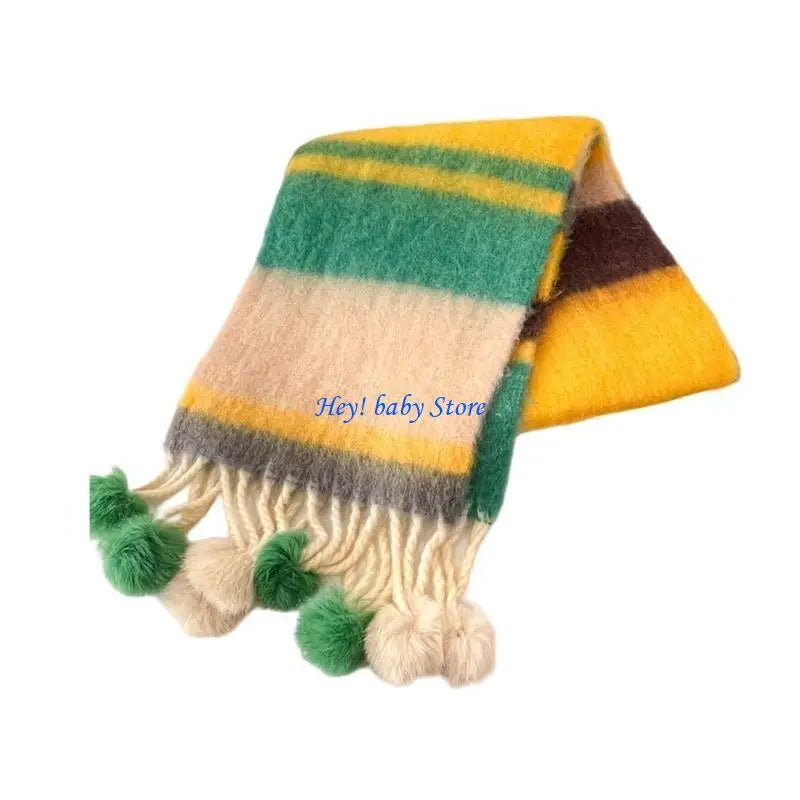 Kids Rainbow Knit Scarf | Soft Neck Warmer Ages 3–12