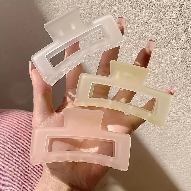6-Piece Frosted Hair Claw Clips Set – Assorted Colors Peaceful Pleasures Health and Wellness