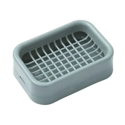 Home and daily necessities double-layer draining soap box, bathroom soap rack, soap drainage rack, bathroom storage small box Peaceful Pleasures Health and Wellness Blue