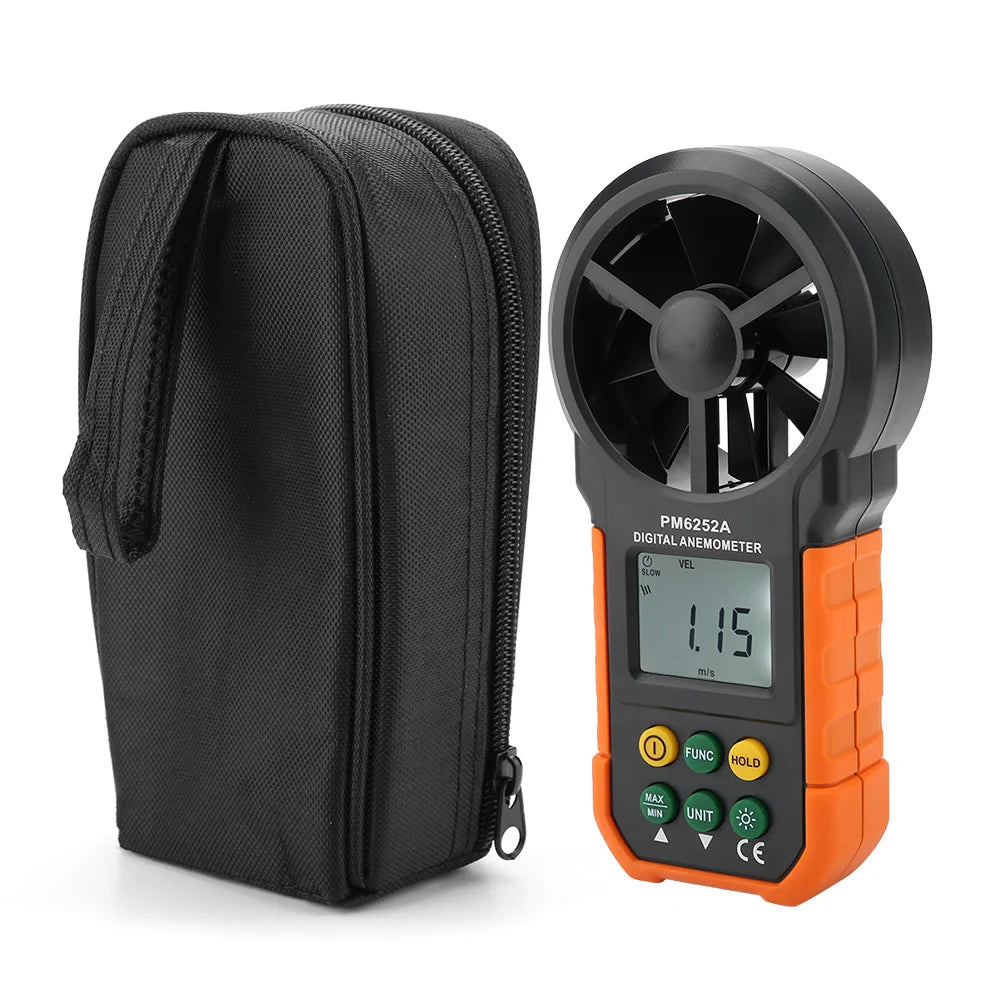 Handheld Digital Anemometer PEAKMETER PM6252A Wind Speed Meter Air