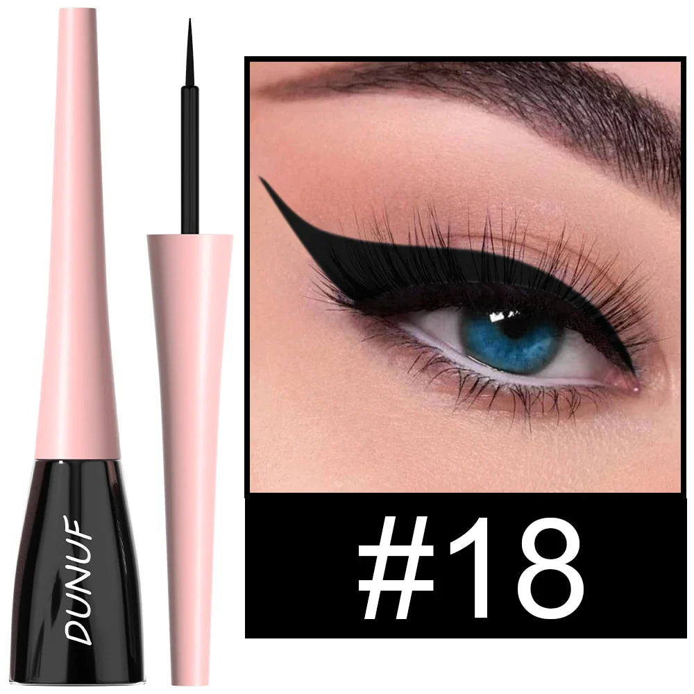 DUNUF Waterproof Liquid Eyeliner – Smudge-Proof, 8+ Colors
