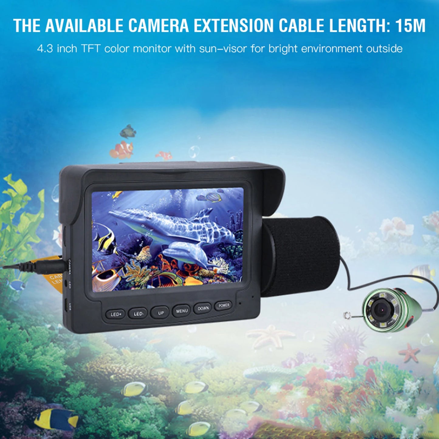 4 3 HD Underwater Visual Fish Finder Portable Fishing Camera Screen