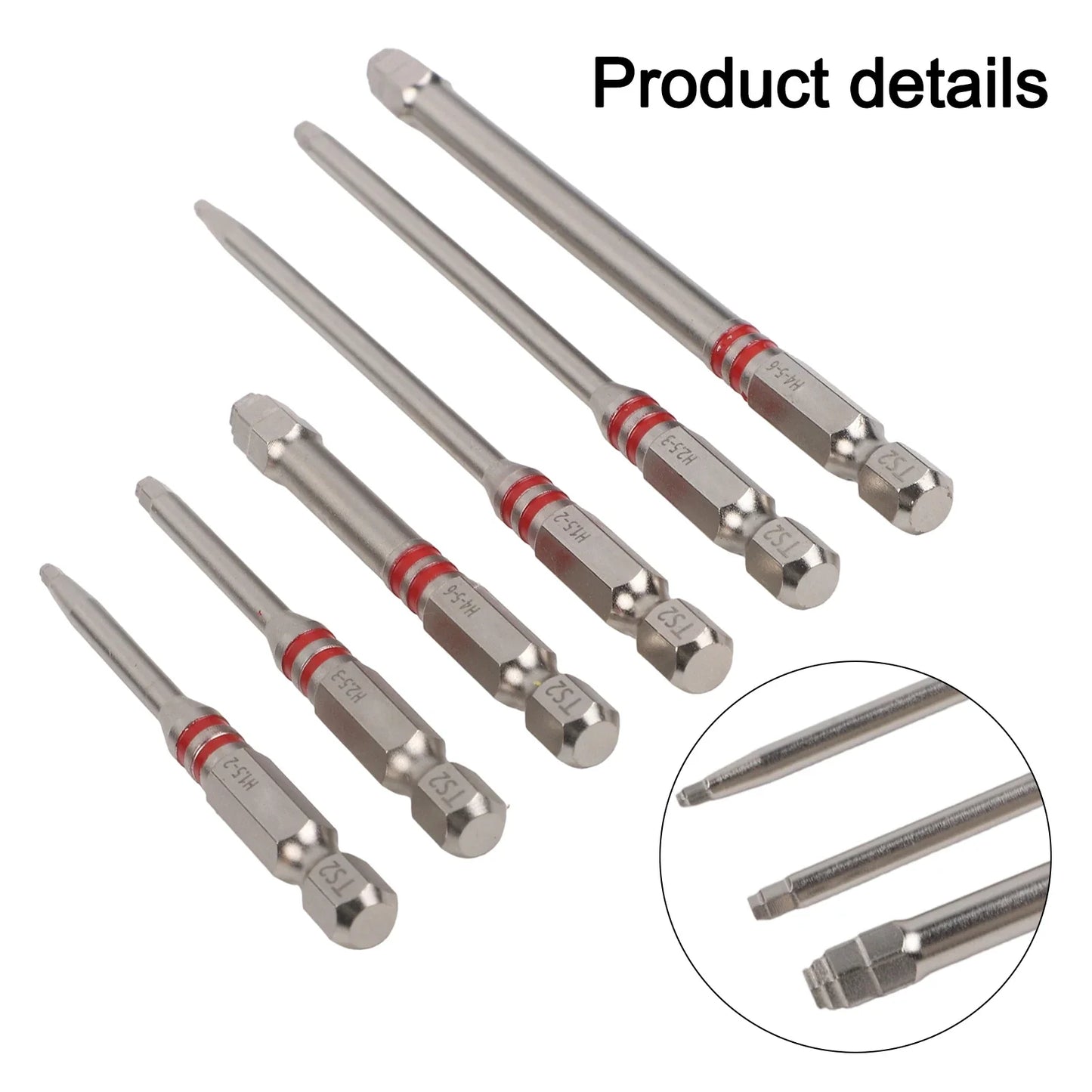 6-Piece Hex Shank Screwdriver Bits Set | Pagoda Design, Multi-Size