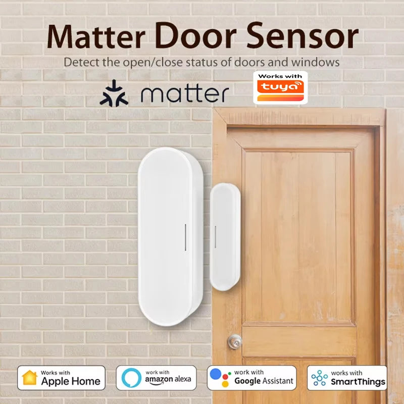 Tuya Matter Thread Door Window Sensor USB Powered Smart Home Wireless Detector Work With HomeKit Alexa Google Home SmartThings Peaceful Pleasures Health and Wellness