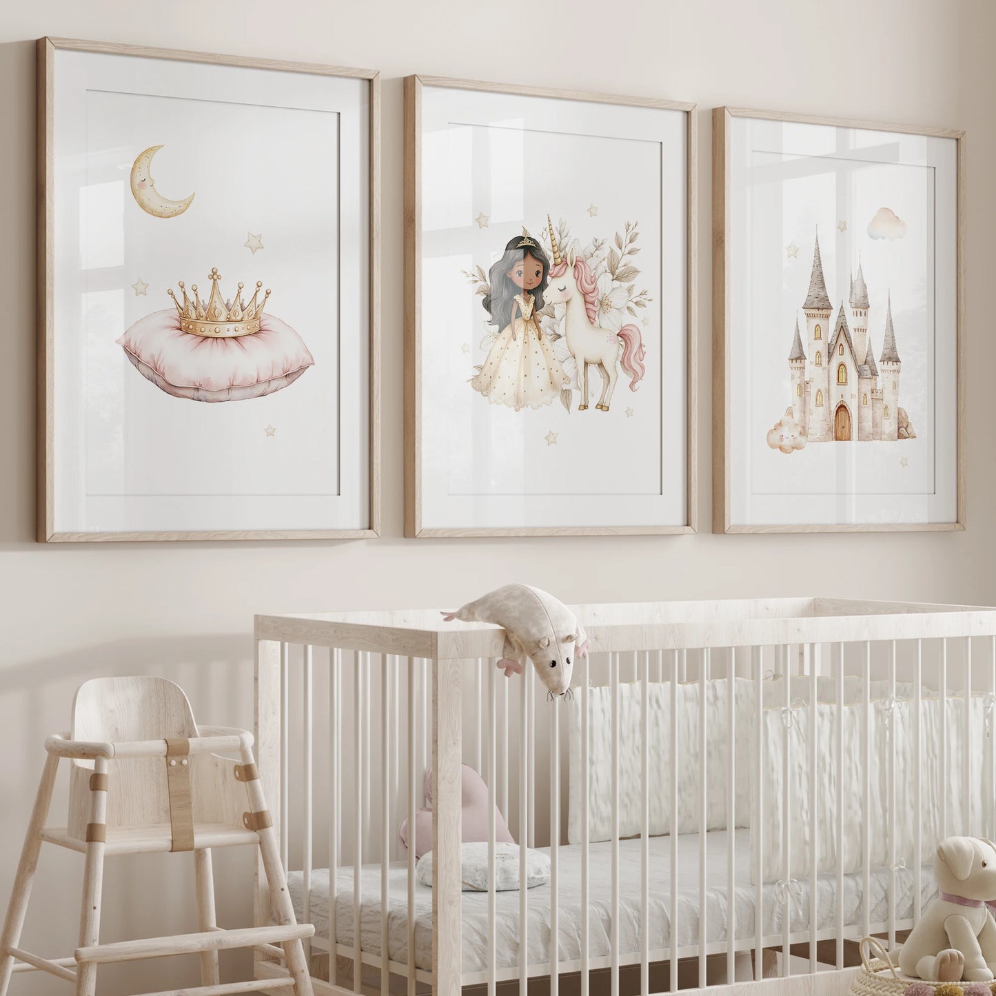 Princess Castle Canvas Wall Art Print | Kids & Girl's Room Decor