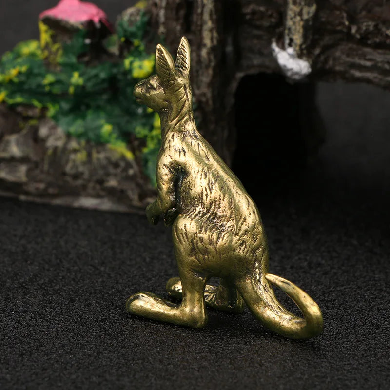 New Funny Miniature Kangaroo Statue Creative Design Animal Small Figurines Suitable Family Desk Decor Lovely Kangaroo Model Peaceful Pleasures Health and Wellness