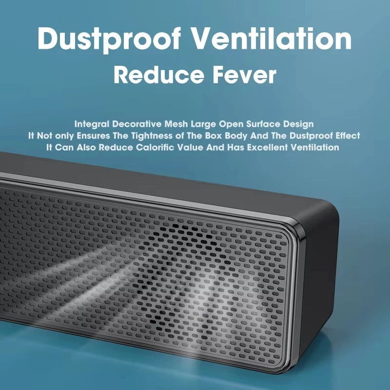 Bluetooth Speaker Bar 4D Stereo Sound Subwoofer For Macbook Laptop Notebook PC With Mic Music Player Loudspeaker Peaceful Pleasures Health and Wellness