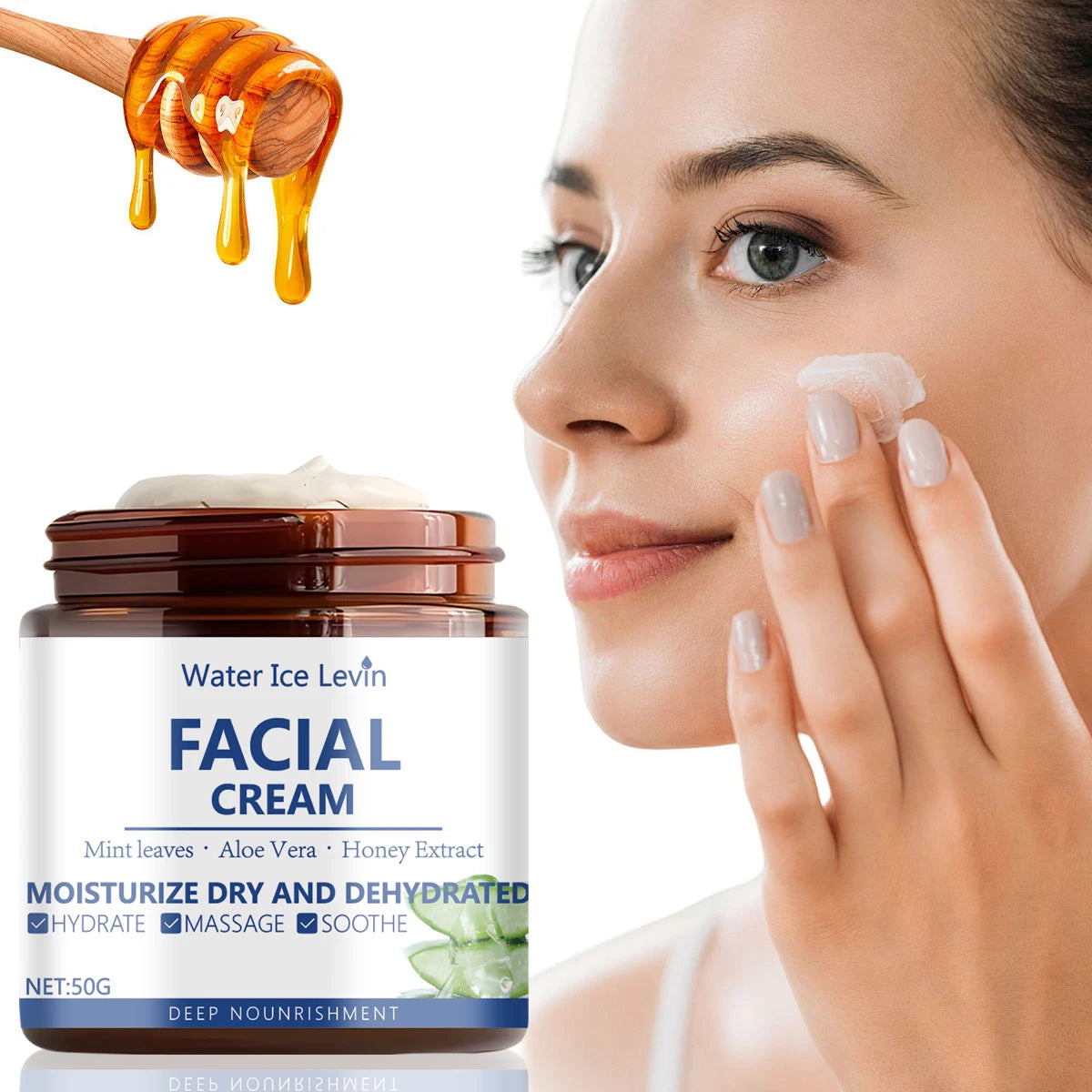 Water Ice Levin Hydra-Lock Facial Cream | Aloe & Honey 50g
