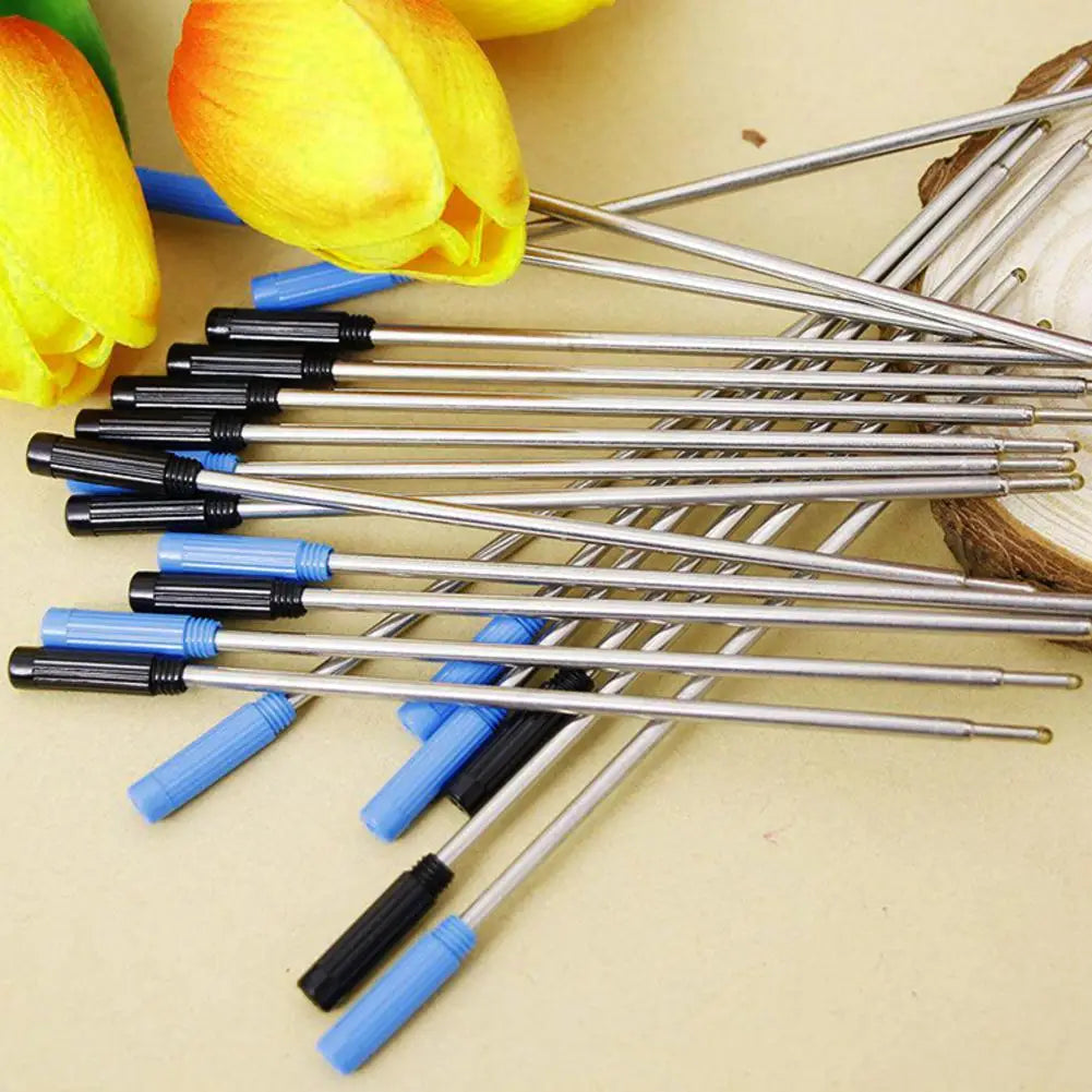 10 pcs OPP Packaging Metal Pen Refill Ballpoint Pen for Crystal Diamond Ballpoint Pen Student Pen Rod Blue/Black Ink 7cm Length Peaceful Pleasures Health and Wellness