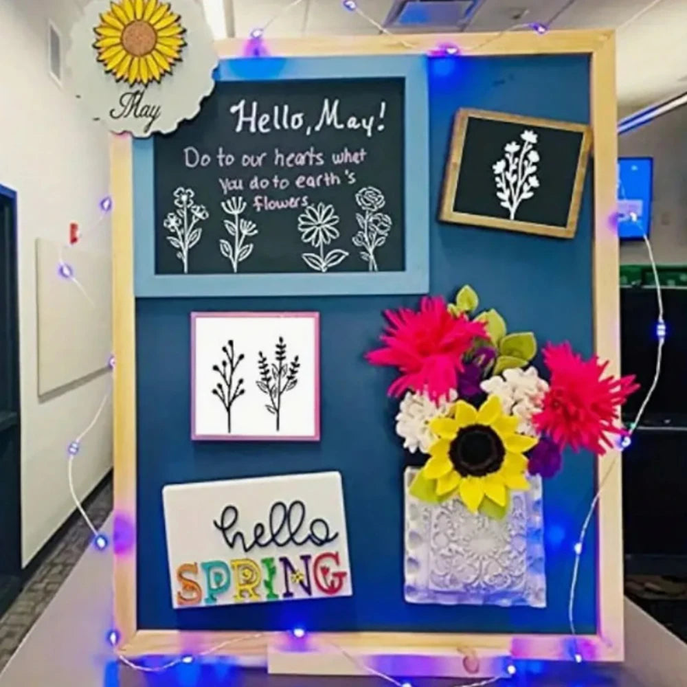 50 DIY Painting Hollow Templates Flower Series Wall Spray Decoration