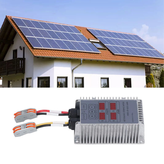 Solar Battery Controller Boost MPPT Voltage Adjustable Waterproof with Display 24‑85V Solar Controller Peaceful Pleasures Health and Wellness