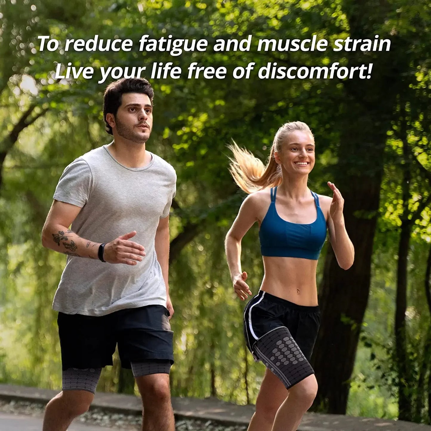 1 PCS Thigh Compression Sleeves, Joint Protection and Support for Running, Sports, Leg Pain Relief, Leg Brace for Men and Women Peaceful Pleasures Health and Wellness