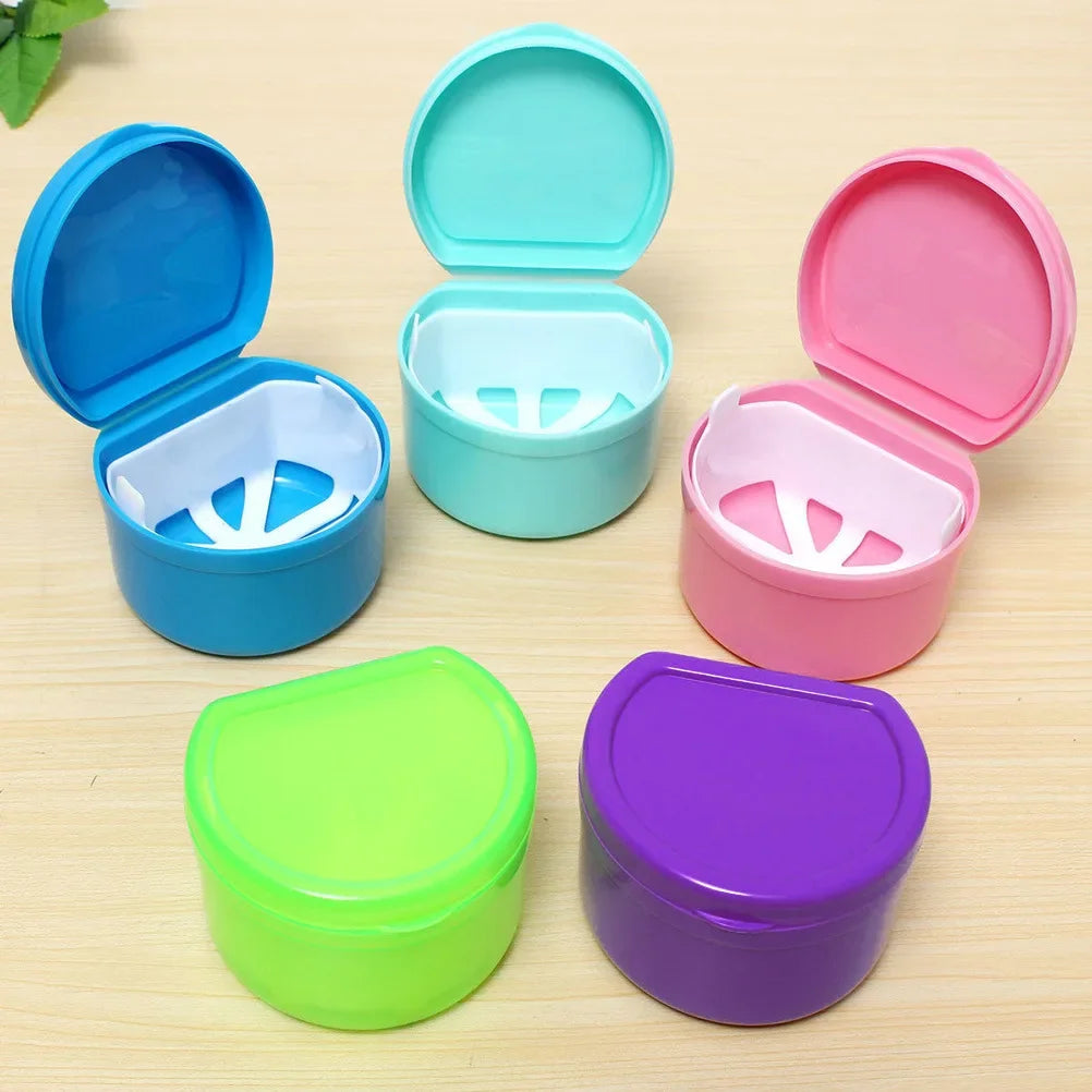 Cleaning and Storage Box for Denture and Orthodontic Retainer, Hanging Net Container Peaceful Pleasures Health and Wellness