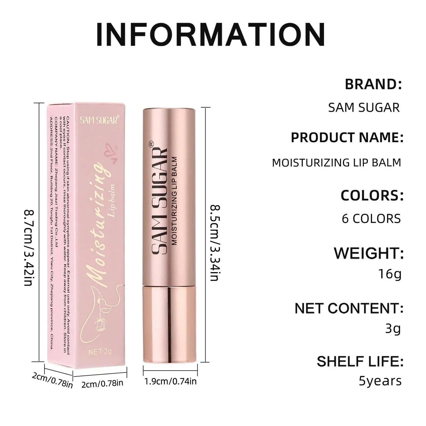Hyaluronic Acid Lip Balm Overnight Sleeping Mask | 6 Colors