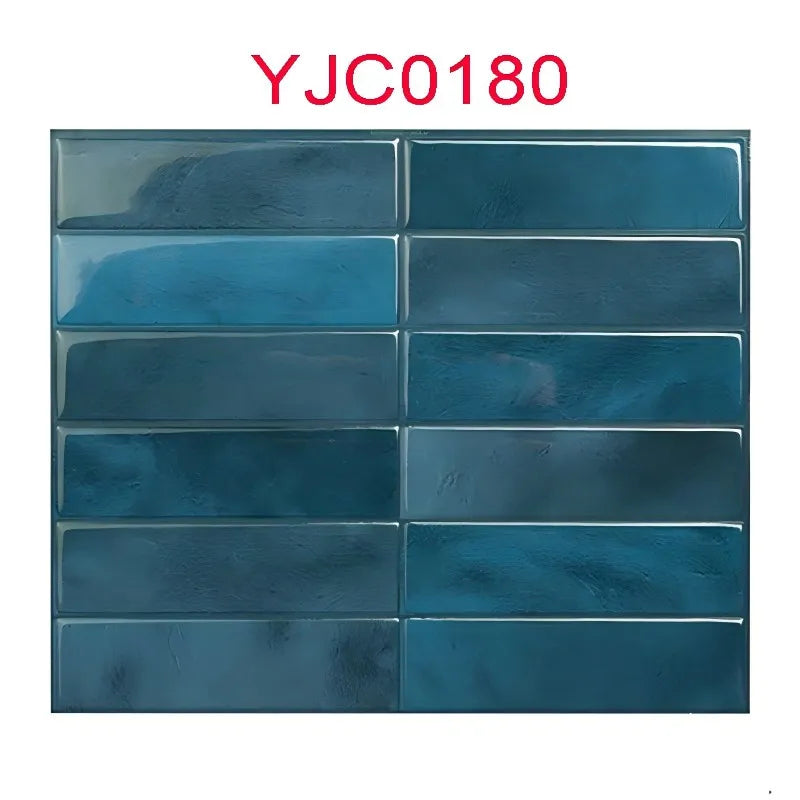 Mosaic kitchen oil-proof and high-temperature resistant 3D self-adhesive wall stickers, waterproof tile decoration for bathrooms Peaceful Pleasures Health and Wellness YJC180
