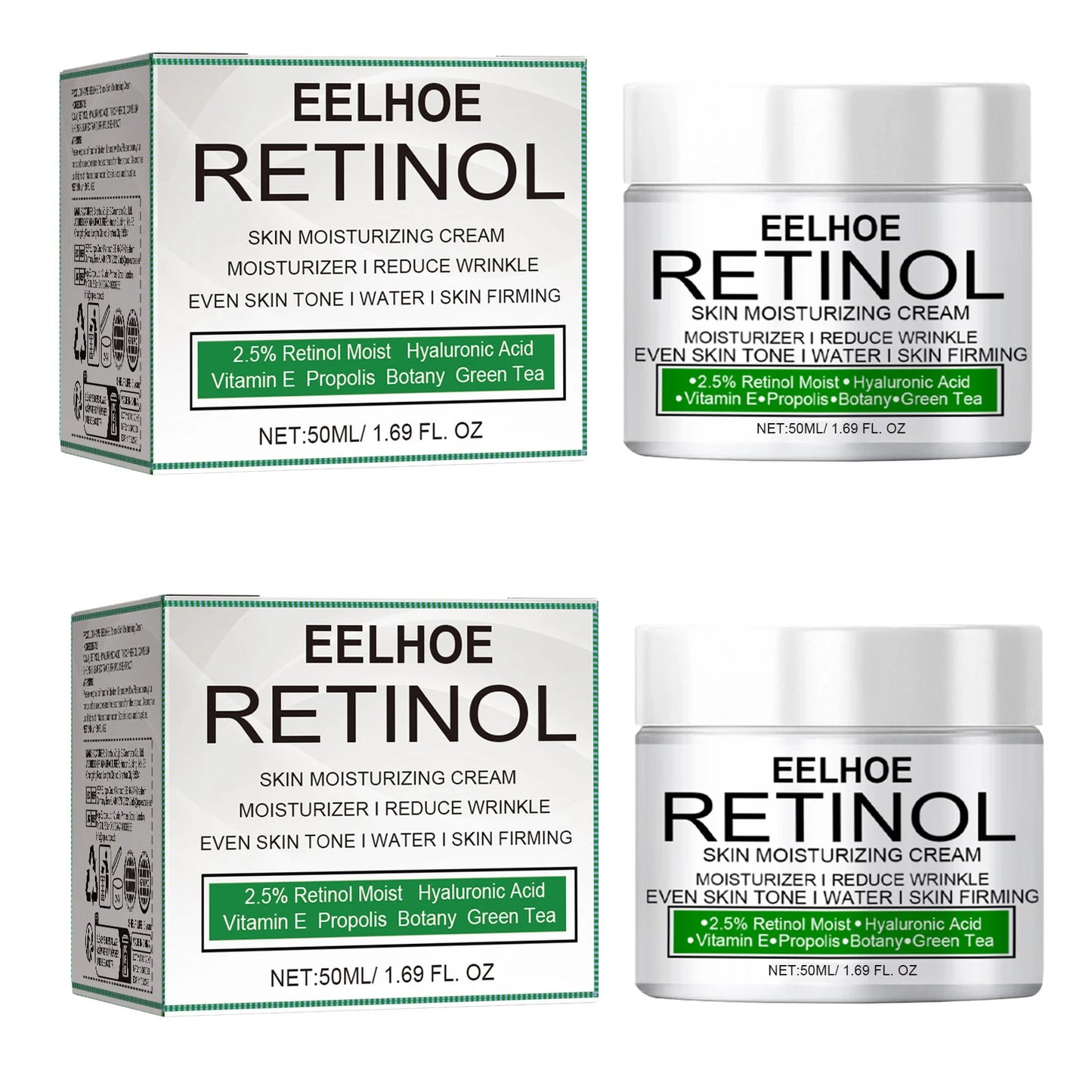 EELHOE Retinol Body Cream – Anti-Aging, Whitening & Firming Retinol Body Cream Peaceful Pleasures Health and Wellness 2 X 50ml Boxed