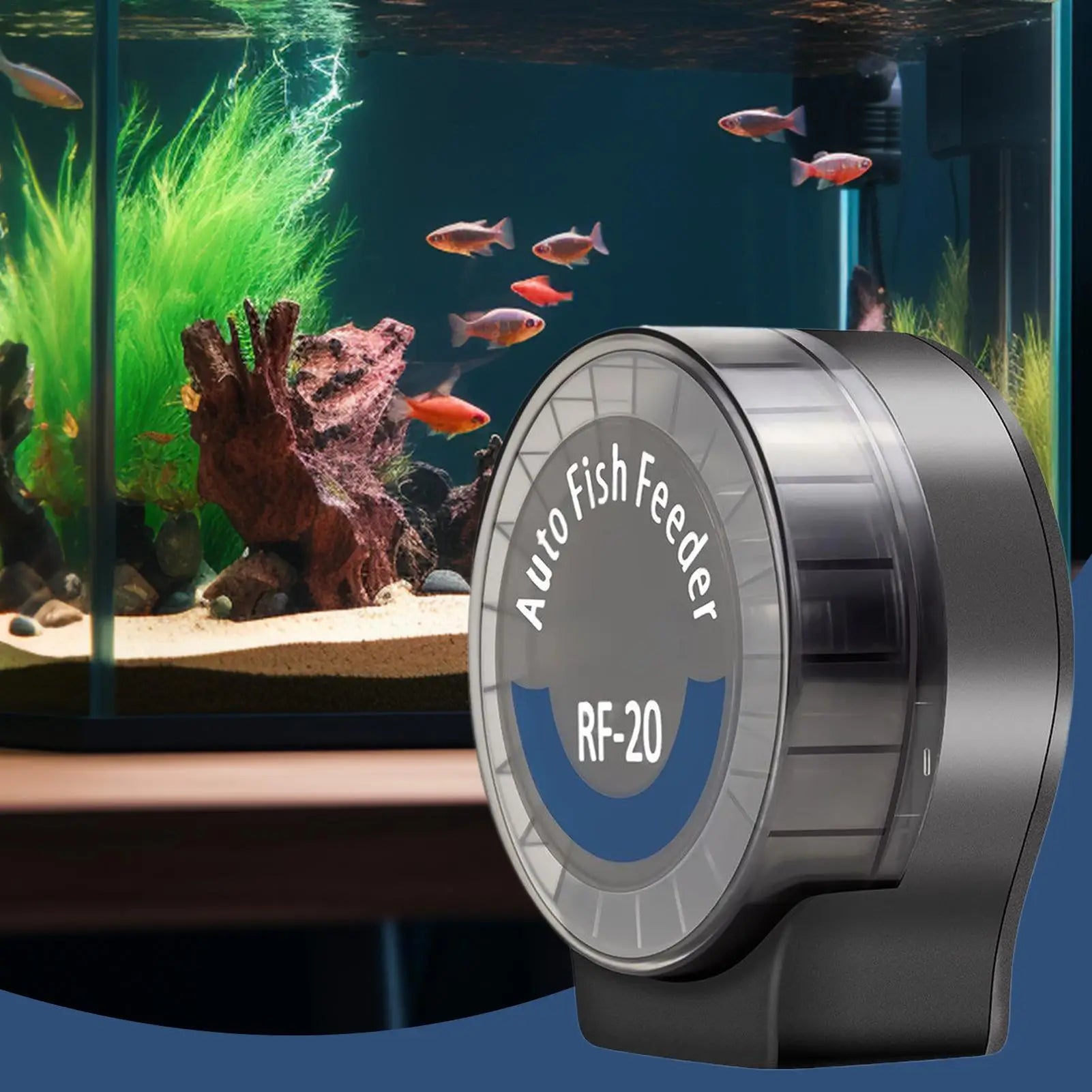 Fish Automatic Feeder 21-Compartment 6 Timers Aquarium Food Dispenser Fish Tank Smart Feeder For Turtle Betta Tetrasfrog Axolotl Peaceful Pleasures Health and Wellness