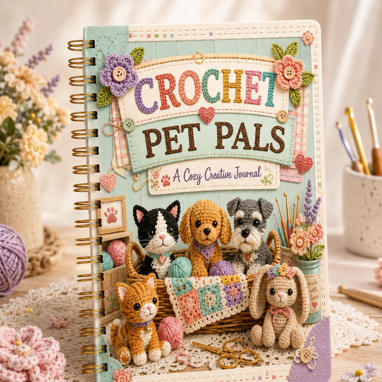 Crochet Pet Pals Cozy Handmade Amigurumi Journal Creative Relaxation