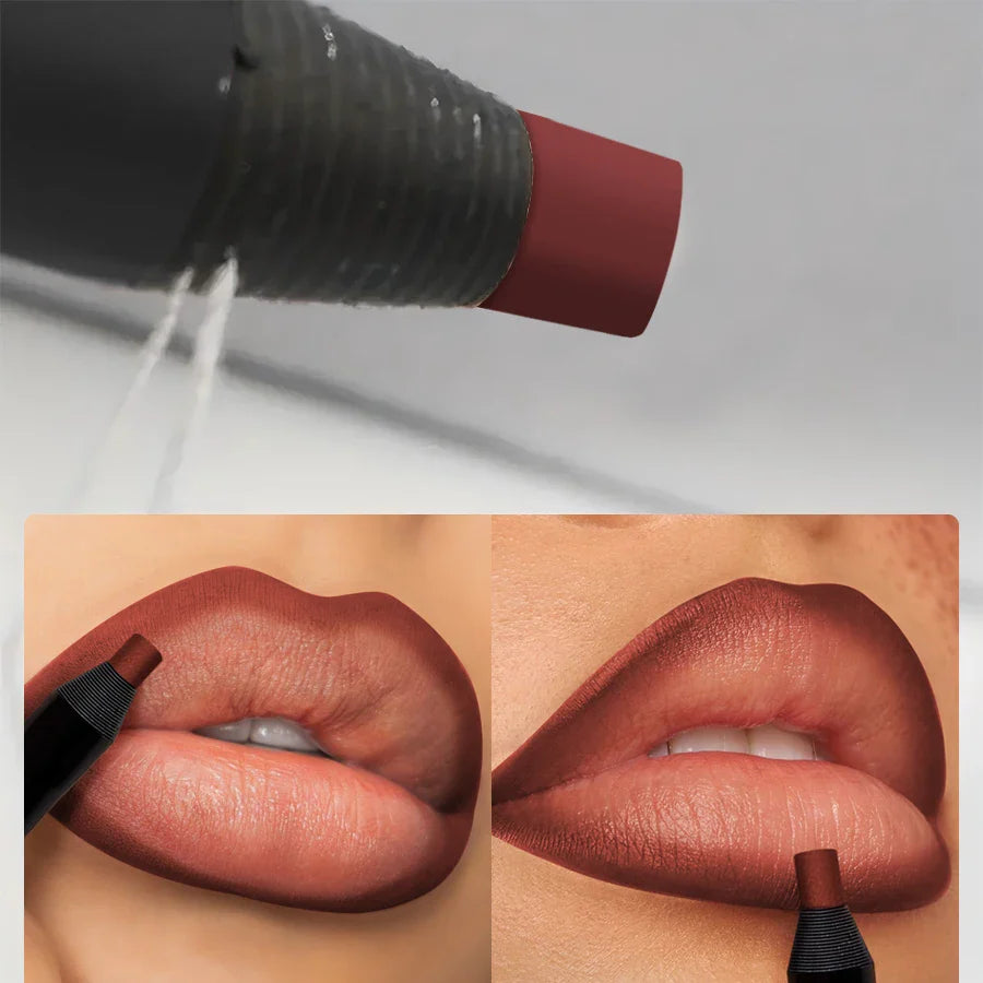 KAFURUX Waterproof Matte Lip Liner | 12 Colors, Long-Lasting