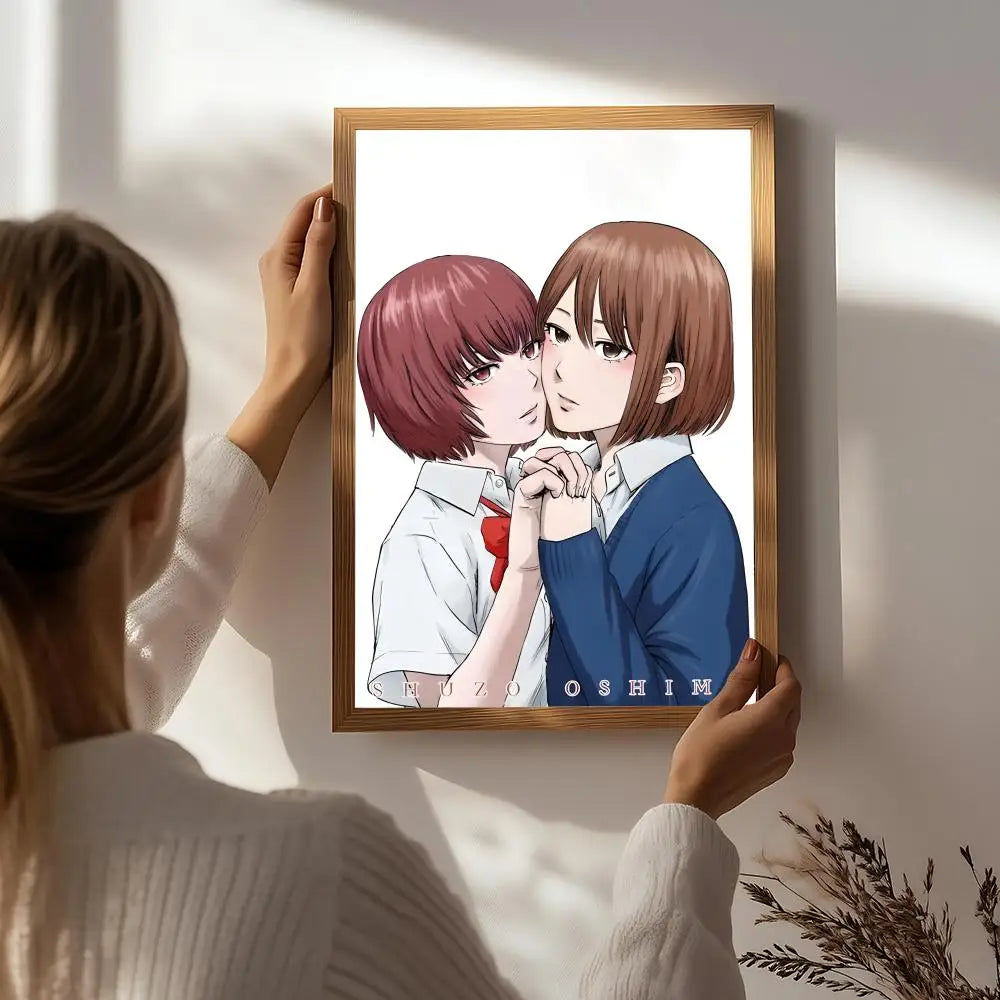 Anime T-The Flowers of Evil Poster HD Self Adhesive Waterproof Wall Art Ideal for Home Office Dorm Bedroom Great Gift Peaceful Pleasures Health and Wellness White9 50X70cmNoframe