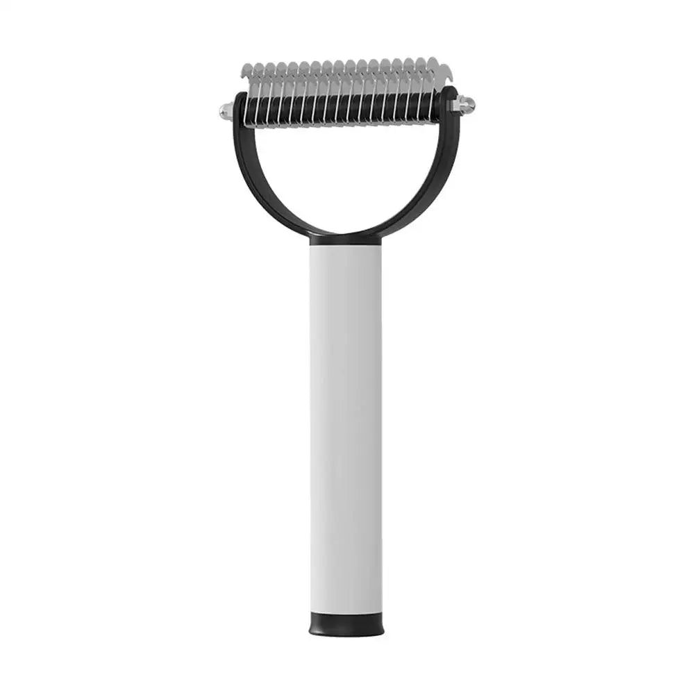 Pet Hair Knotted Comb Cat Dog Sticky Hair Paper Pet Double-sided Open Knot Combing Artifact 2-in-1 Hair Removal Brush Pet Comb Peaceful Pleasures Health and Wellness Black and white
