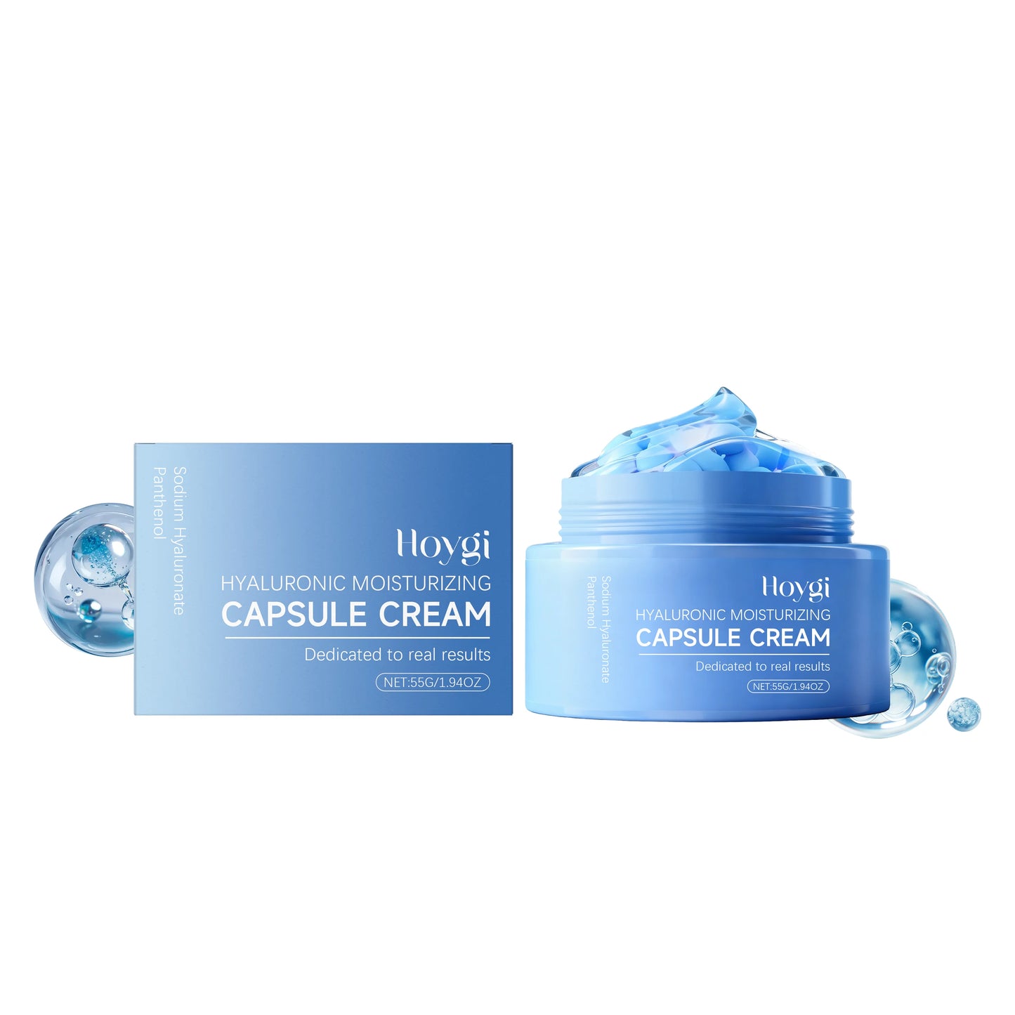 Hyaluronic Acid Moisturizing Capsule Cream Barrier Repair Long Lasting Hydration Firming Lifting Brightening Face Skin Care Peaceful Pleasures Health and Wellness 55g boxed