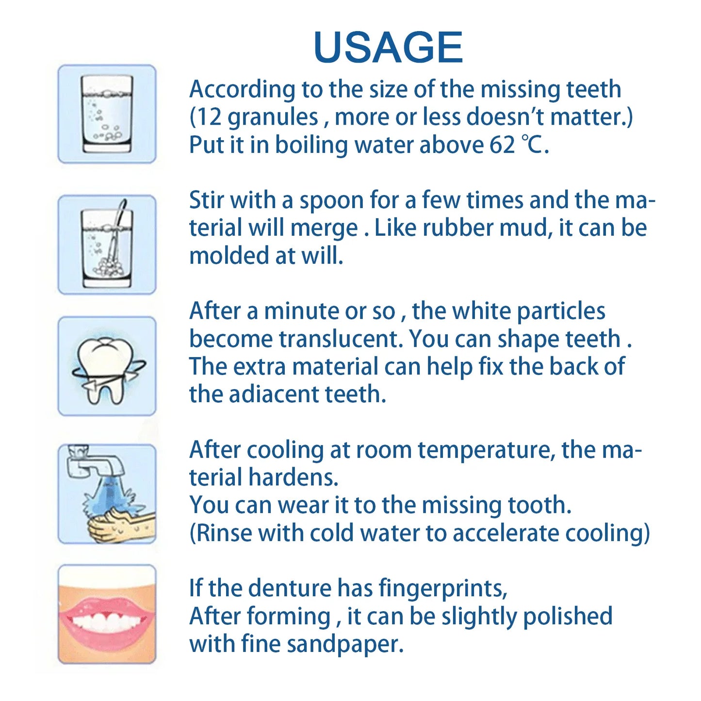EELHOE Moldable Temporary Tooth Filling & Denture Repair Kit