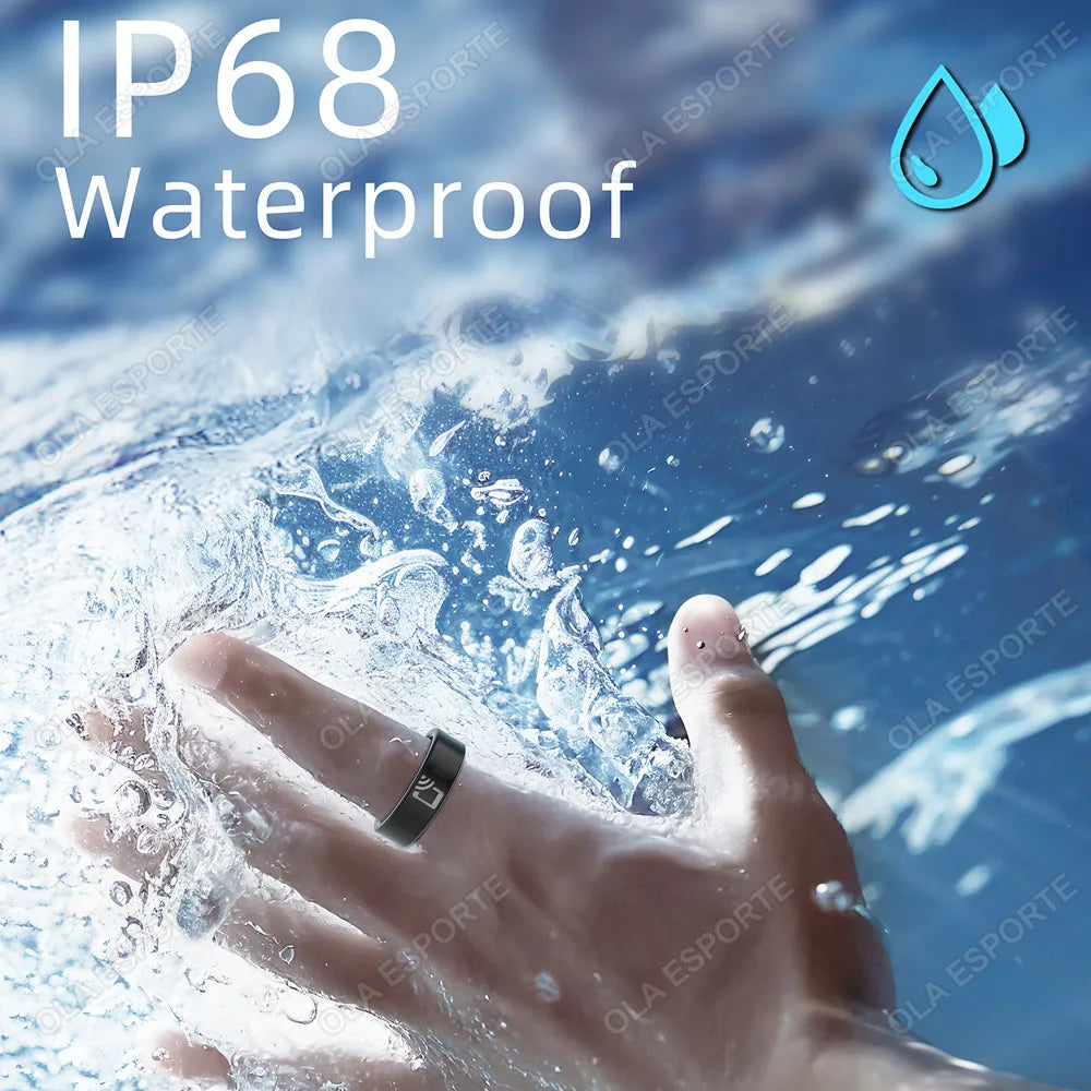 Smart Ring NFC New Heart Rate And Health Monitor Smartring Men Women 5TAM Waterproof Multi Sport Modes Smart Access Control Ring Peaceful Pleasures Health and Wellness