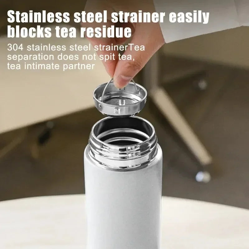 Temperature Display Thermos Cup Thermos Stainless Steel 200ml Gift Mini Pocket Cup Drinkware Kitchen Dining Bar Home Smeg Bottle Peaceful Pleasures Health and Wellness