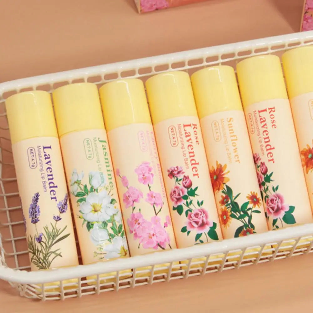 Eelhoe 5-Piece Flower Flavor Lip Balm Set – Hydrating & Nourishing